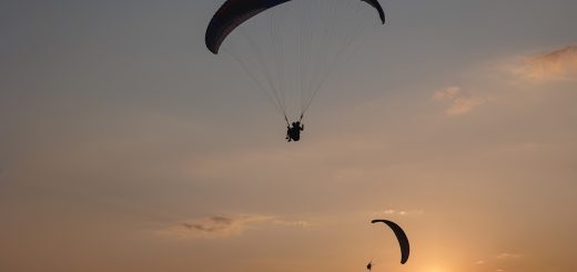 滑翔傘, 降落傘, 日落, 自然, 假期, 冒險, 跳傘